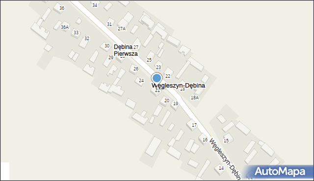 Węgleszyn-Dębina, Węgleszyn-Dębina, 21, mapa Węgleszyn-Dębina