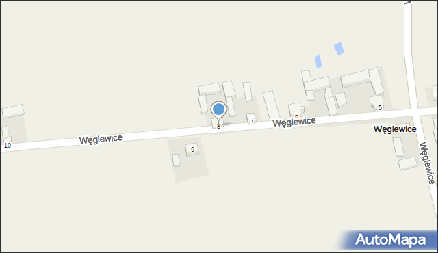 Węglewice, Węglewice, 8, mapa Węglewice