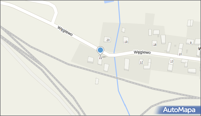 Węglewo, Węglewo, 11, mapa Węglewo