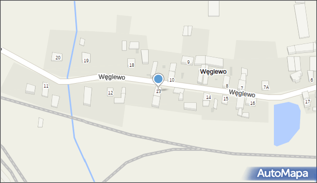 Węglewo, Węglewo, 13, mapa Węglewo