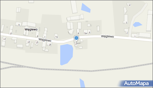 Węglewo, Węglewo, 17, mapa Węglewo