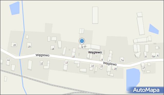 Węglewo, Węglewo, 9, mapa Węglewo