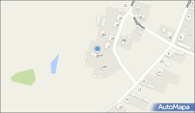 Węglewo, Węglewo, 16, mapa Węglewo