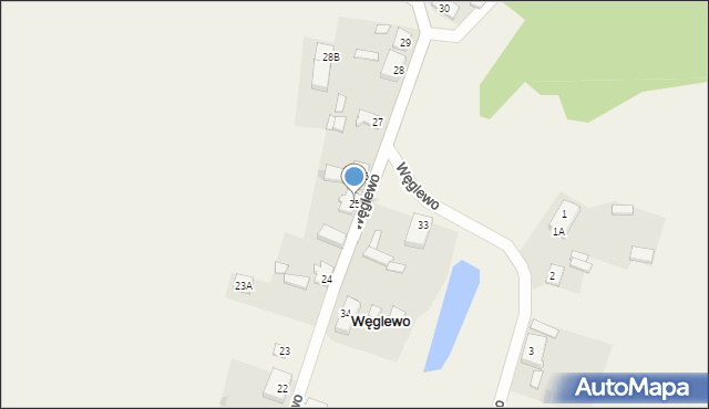 Węglewo, Węglewo, 25, mapa Węglewo