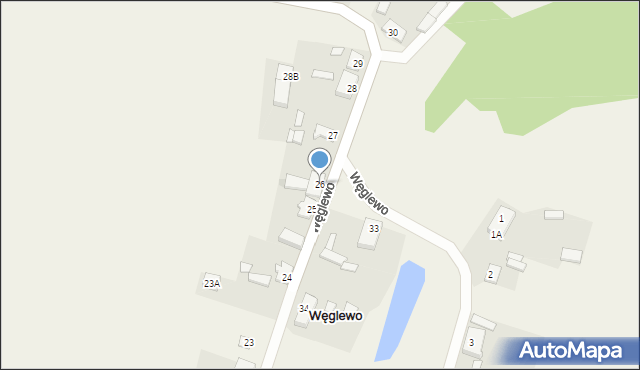 Węglewo, Węglewo, 26, mapa Węglewo