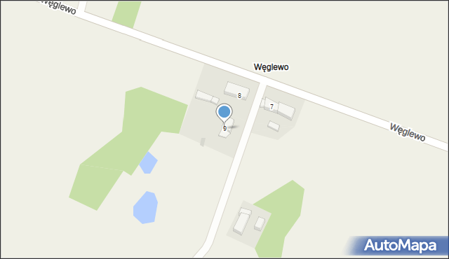 Węglewo, Węglewo, 9, mapa Węglewo