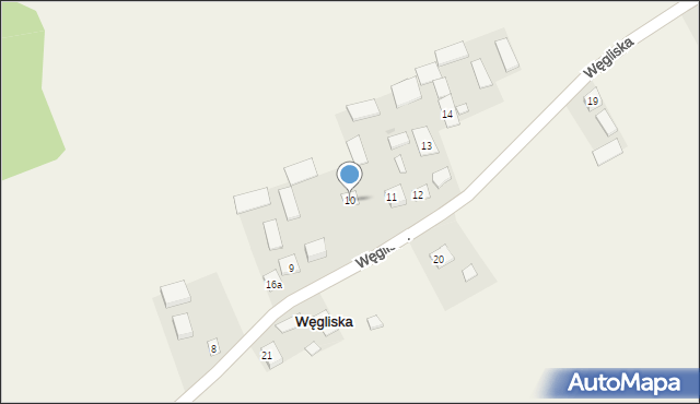 Węgliska, Węgliska, 10, mapa Węgliska