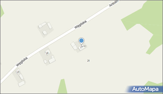 Węgliska, Węgliska, 17, mapa Węgliska
