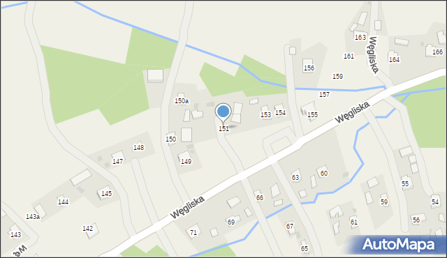 Węgliska, Węgliska, 151, mapa Węgliska