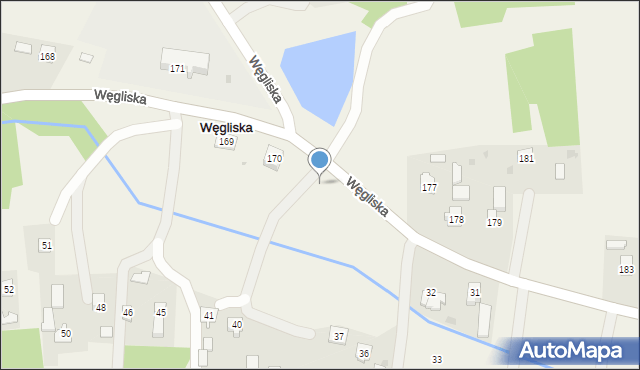 Węgliska, Węgliska, 170a, mapa Węgliska