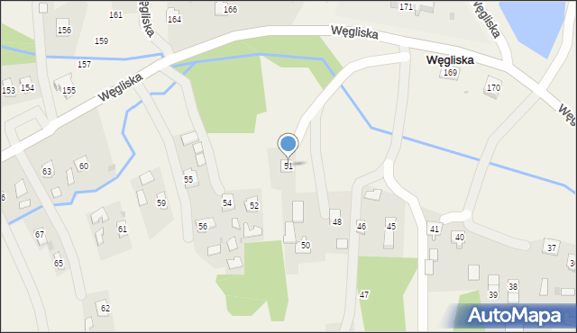 Węgliska, Węgliska, 51, mapa Węgliska