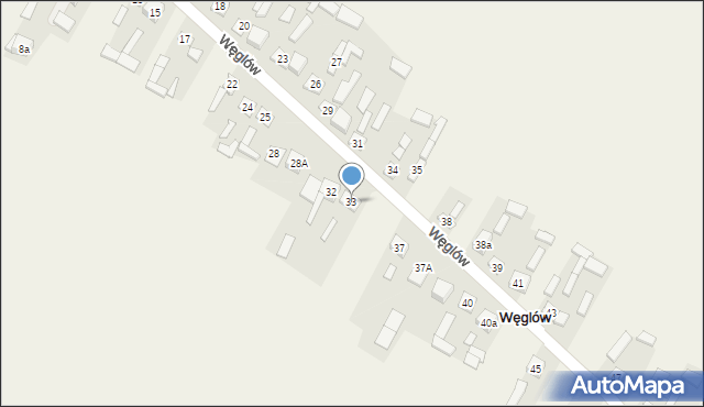 Węglów, Węglów, 33, mapa Węglów