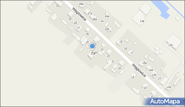Węglowice, Węglowice, 22a, mapa Węglowice