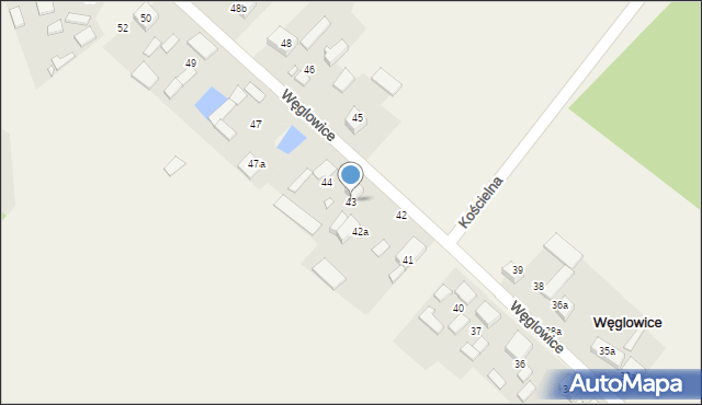 Węglowice, Węglowice, 43, mapa Węglowice