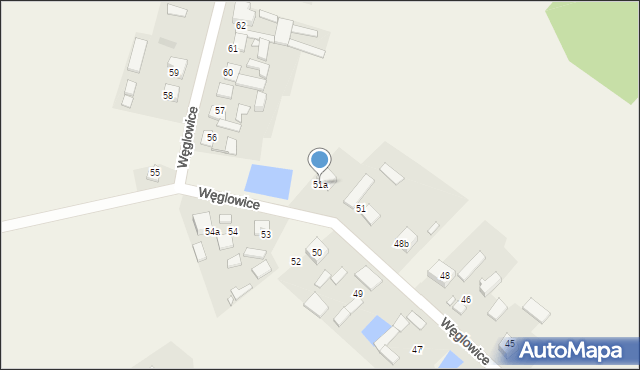 Węglowice, Węglowice, 51a, mapa Węglowice