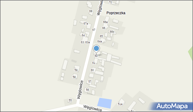 Węglowice, Węglowice, 62, mapa Węglowice