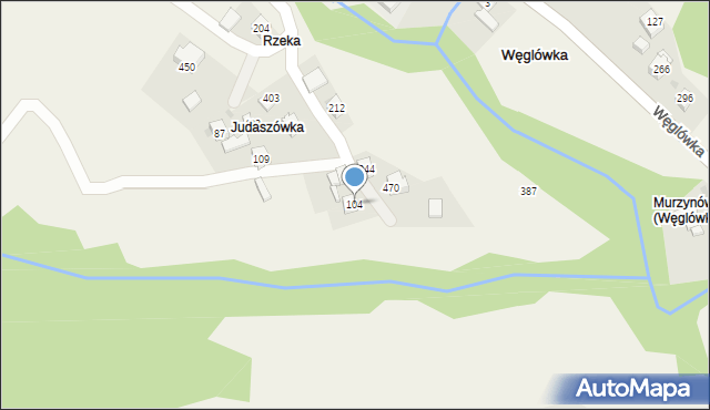 Węglówka, Węglówka, 104, mapa Węglówka