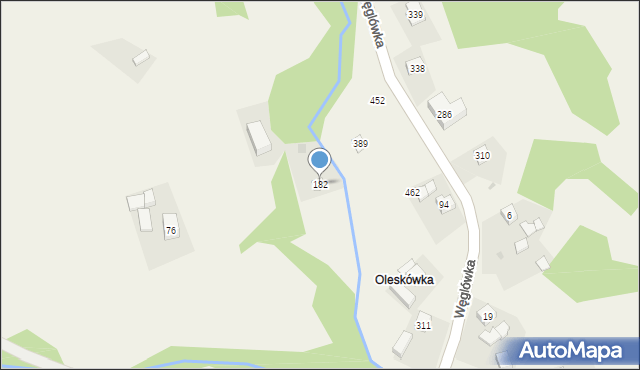 Węglówka, Węglówka, 182, mapa Węglówka