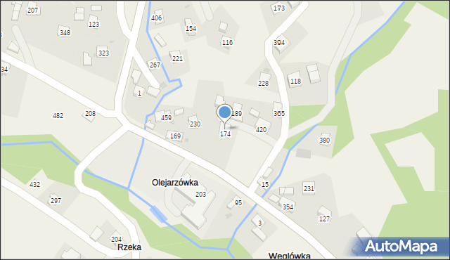 Węglówka, Węglówka, 189A, mapa Węglówka
