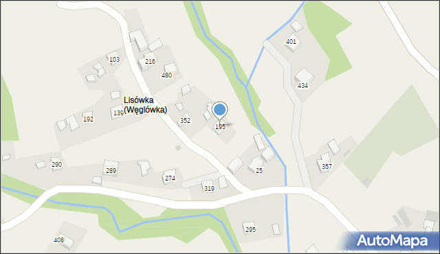 Węglówka, Węglówka, 195, mapa Węglówka