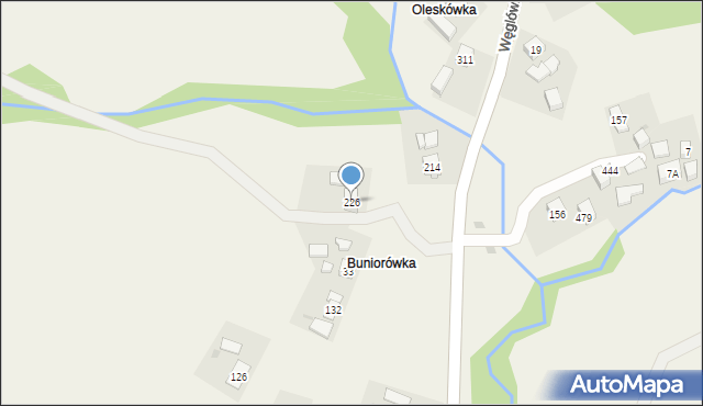 Węglówka, Węglówka, 226, mapa Węglówka