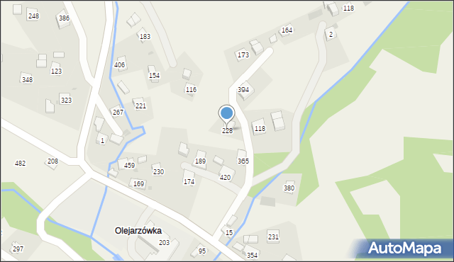 Węglówka, Węglówka, 228, mapa Węglówka