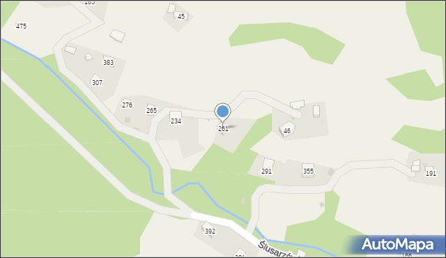 Węglówka, Węglówka, 261, mapa Węglówka