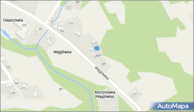 Węglówka, Węglówka, 266, mapa Węglówka