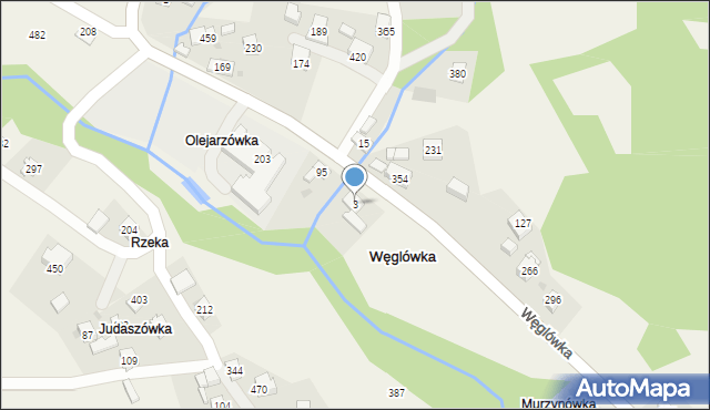 Węglówka, Węglówka, 3, mapa Węglówka