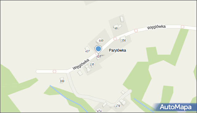 Węglówka, Węglówka, 416, mapa Węglówka