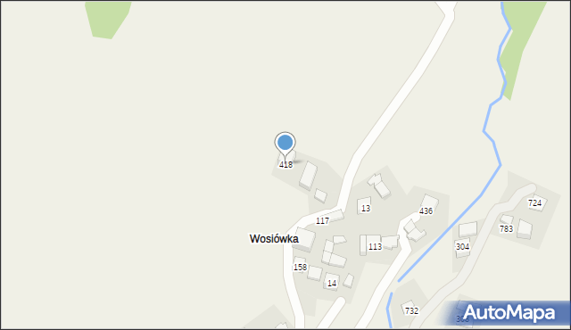 Węglówka, Węglówka, 418, mapa Węglówka