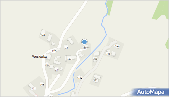 Węglówka, Węglówka, 436, mapa Węglówka