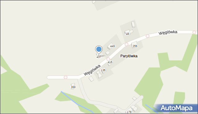 Węglówka, Węglówka, 437, mapa Węglówka