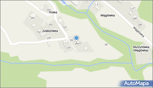 Węglówka, Węglówka, 470, mapa Węglówka