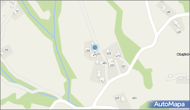 Węglówka, Węglówka, 471, mapa Węglówka