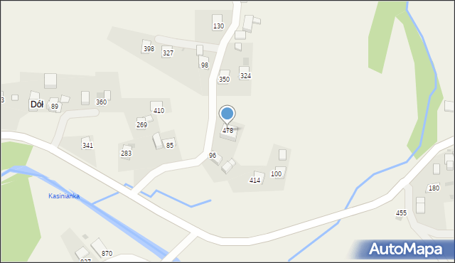 Węglówka, Węglówka, 478, mapa Węglówka