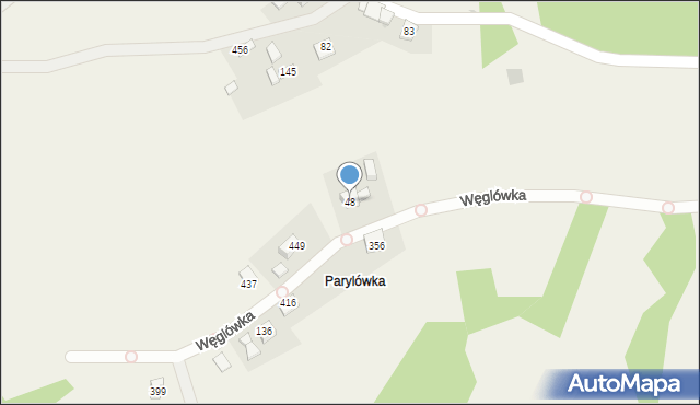 Węglówka, Węglówka, 48, mapa Węglówka