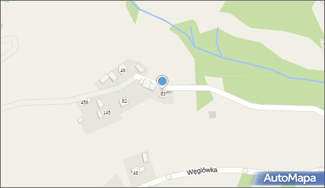 Węglówka, Węglówka, 83, mapa Węglówka