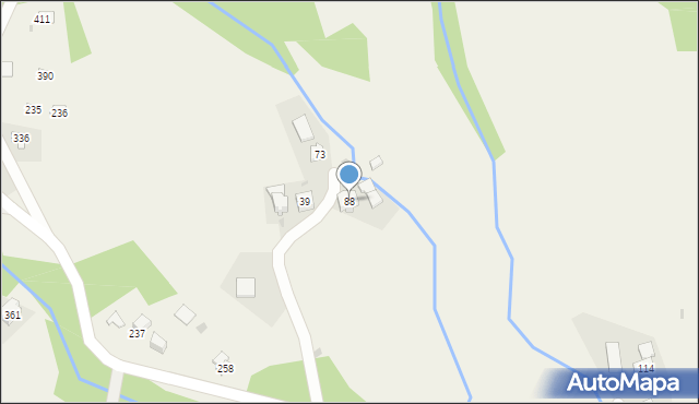 Węglówka, Węglówka, 88, mapa Węglówka