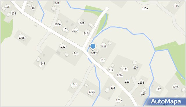 Węglówka, Węglówka, 109, mapa Węglówka