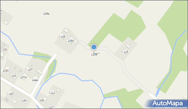 Węglówka, Węglówka, 115a, mapa Węglówka