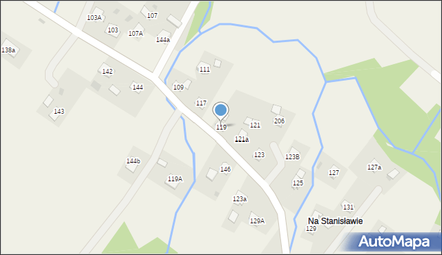 Węglówka, Węglówka, 119, mapa Węglówka