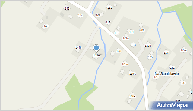 Węglówka, Węglówka, 119A, mapa Węglówka