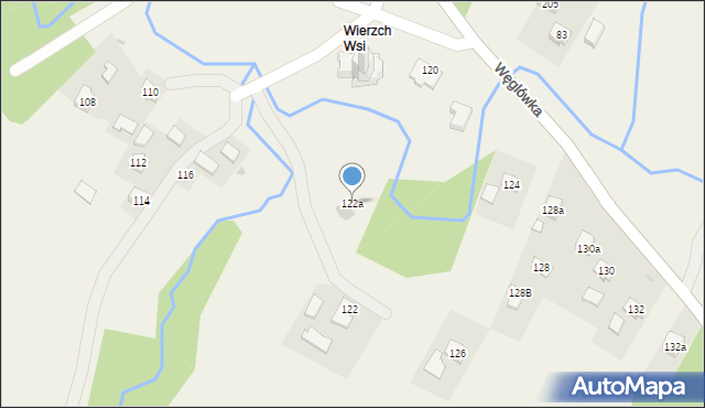 Węglówka, Węglówka, 122a, mapa Węglówka