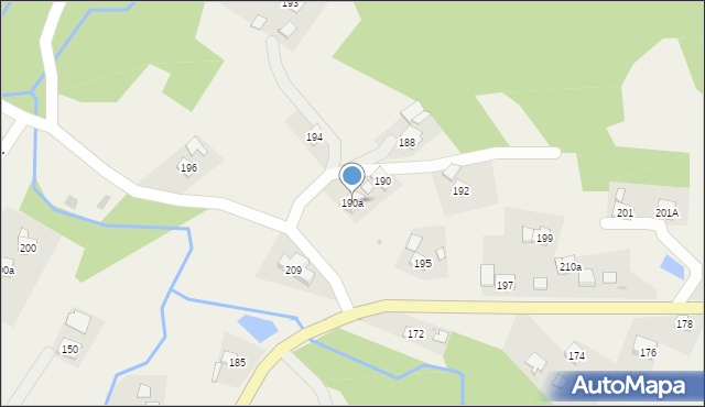 Węglówka, Węglówka, 190a, mapa Węglówka