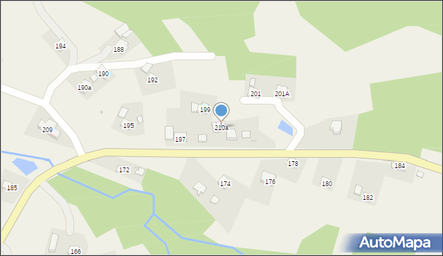 Węglówka, Węglówka, 210a, mapa Węglówka