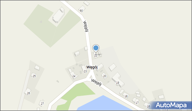 Węgój, Węgój, 22, mapa Węgój