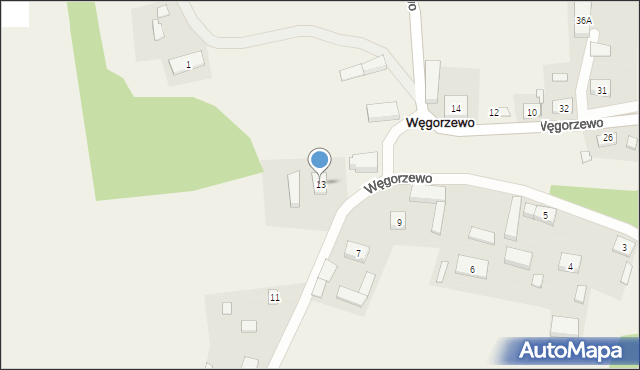 Węgorzewo, Węgorzewo, 13, mapa Węgorzewo
