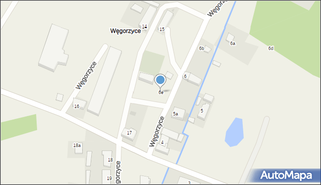 Węgorzyce, Węgorzyce, 6e, mapa Węgorzyce