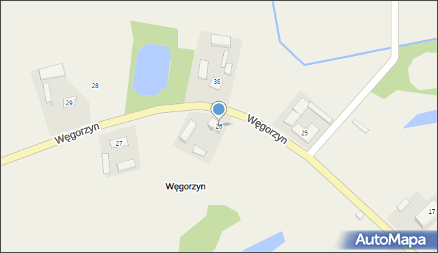 Węgorzyn, Węgorzyn, 26, mapa Węgorzyn